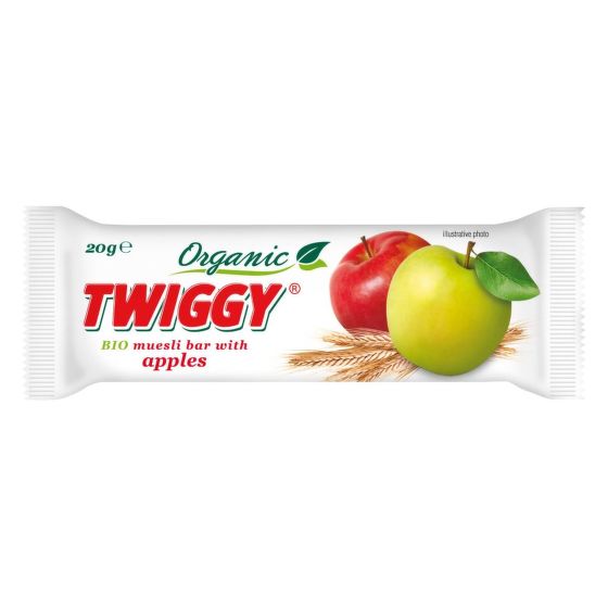 VÝPREDAJ!!!Tyčinka Twiggy müsli s jablkami 20 g BIO   EKOFRUKT