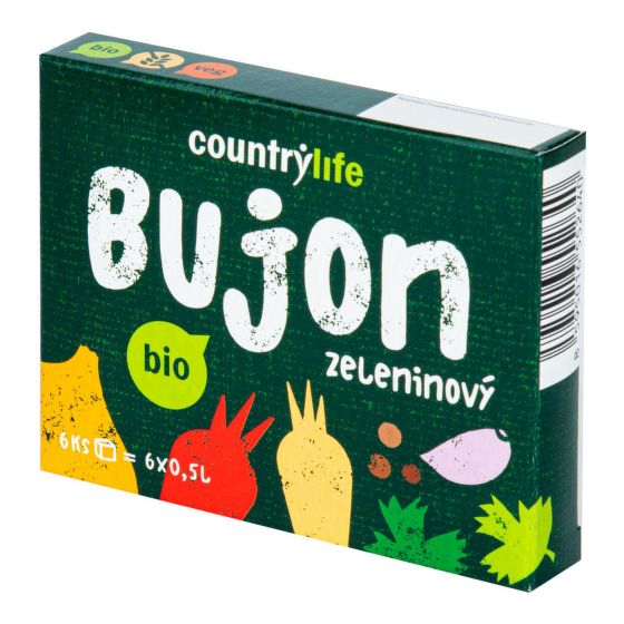 Bujón zeleninový kocky 66 g BIO   COUNTRY LIFE