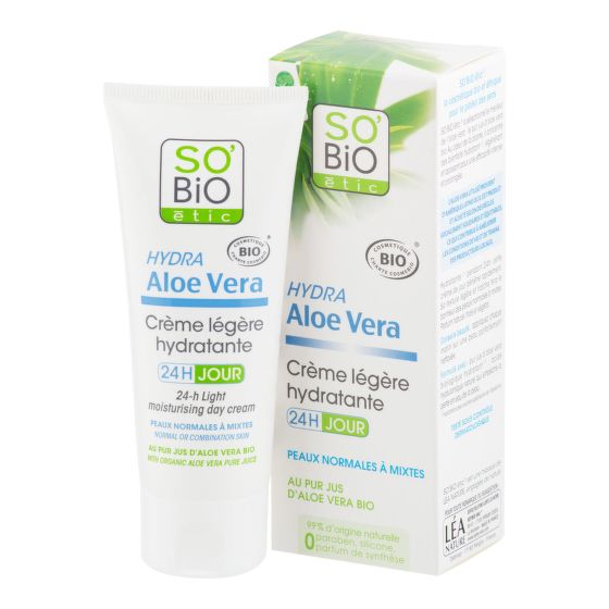 Krém ľahko hydratujúci denný Aloe Vera 50 ml BIO    SO’BiO étic