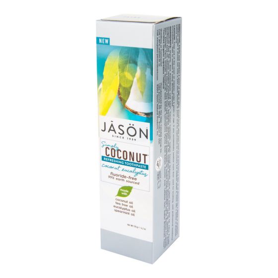 Zubná pasta simply coconut eukalyptus 119 g   JASON
