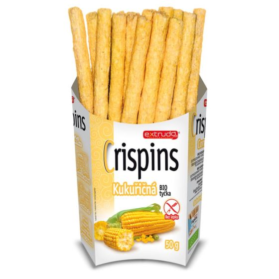 Tyčinka kukuričná Crispins bezlepková 50 g BIO   EXTRUDO