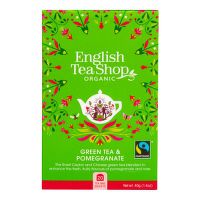 VÝPREDAJ!!!Čaj Zelený s granátovým jablkom 20 vrecúšok BIO   ENGLISH TEA SHOP