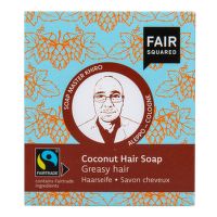 Šampón tuhý na umývanie vlasov - kokosový pre mastné vlasy 2x80g   FAIR SQUARED
